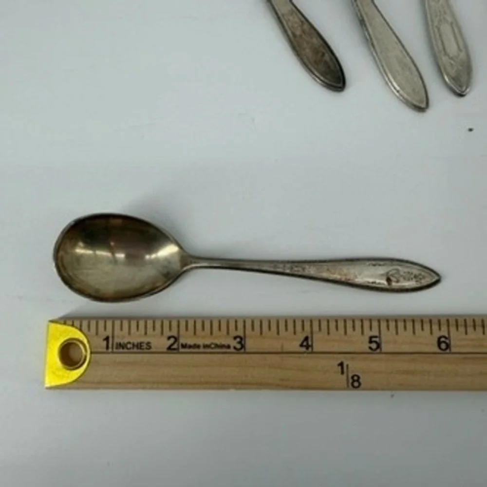 1847 Rogers Bros Argosy Silverplate Flatware Set 7pc Teaspoon Butter Knife Sugar